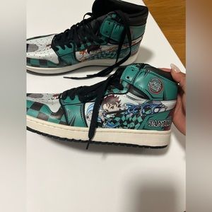 Selling demon slayer shoes custom made NEVER WORN